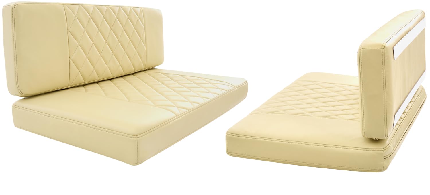 AZXZCS Replacement Camper Cushion,RV Dinette Cushions,2 Sets of PU Leather Dinette Cushions with Memory Foam Camper Trailer Bed 