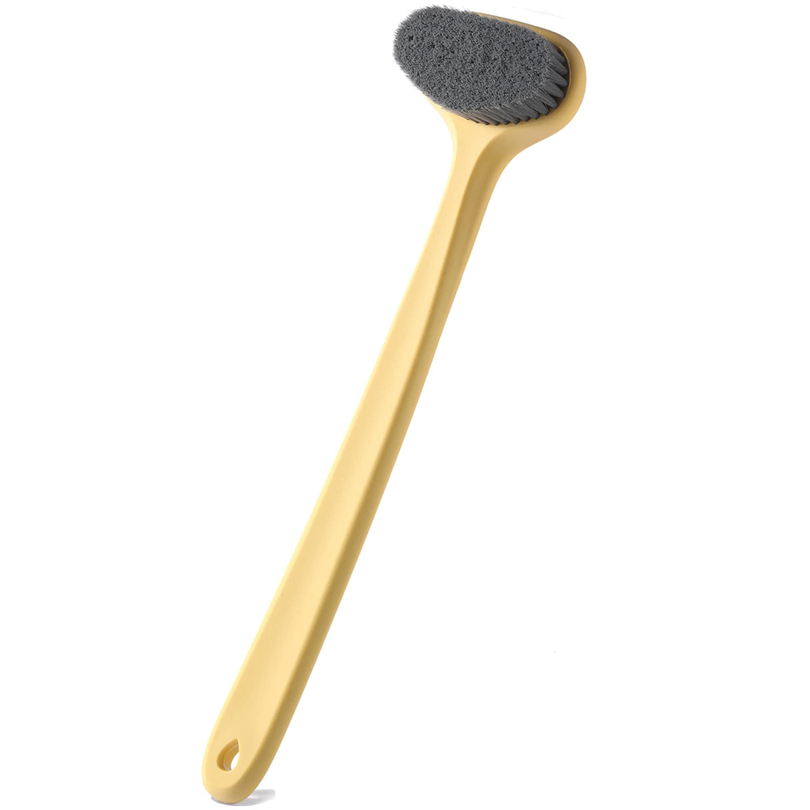 Upgraded Bath Body Brush with Comfy Bristles Long Handle Gentle Exfoliation Improve Skin s Health and Beauty Bath Shower Wet or Dry Brushing Body Brush (14 inch  Gold)-New