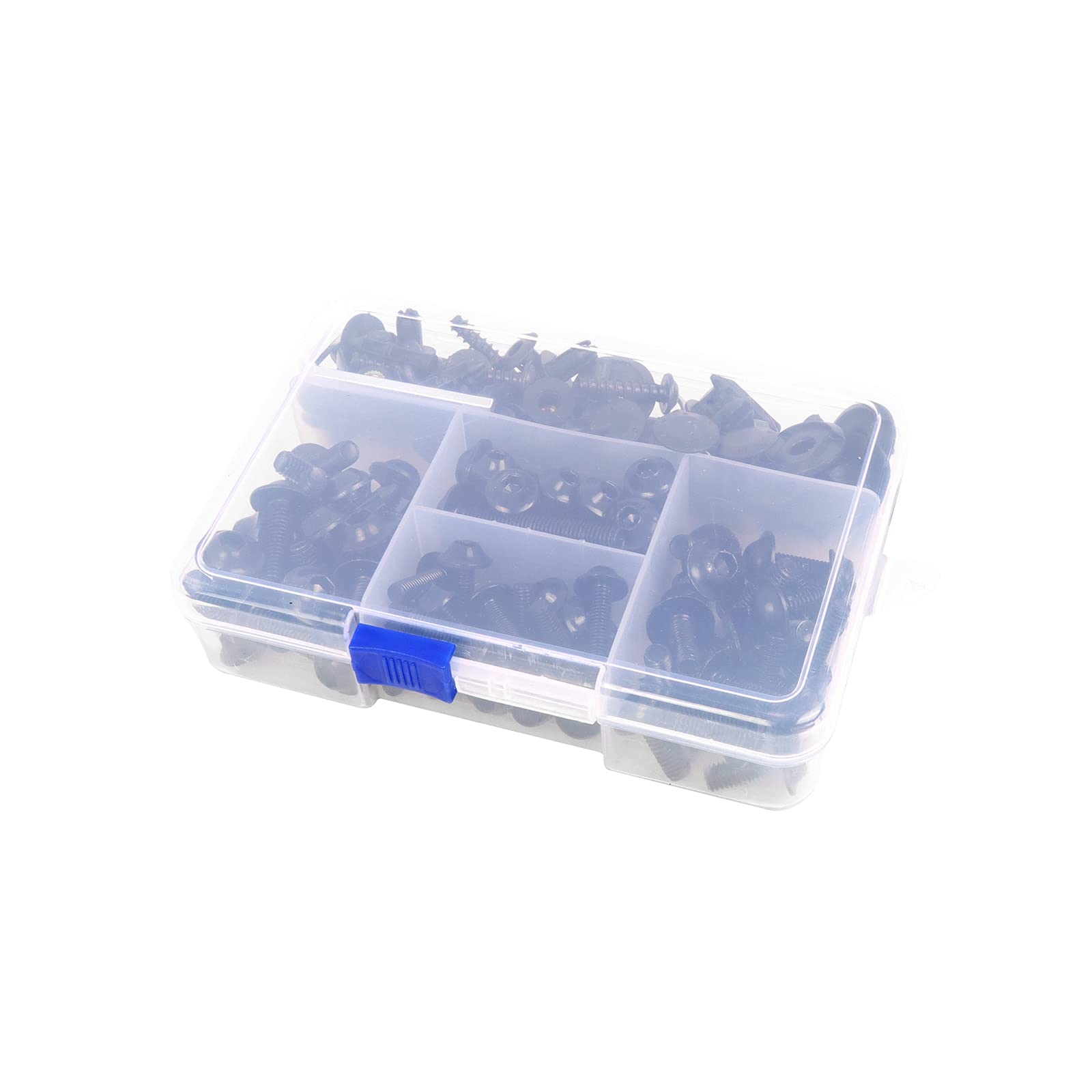 Baione Universal Fairing Bolt Kit 195 Pcs M5 M6 Motorcycle Windscreen Screws Fasteners Accessories Replacement For Yamaha Honda Kawasaki Suzuki Bmw Sportbike Mounting Kits Washers Nuts Screws Clips