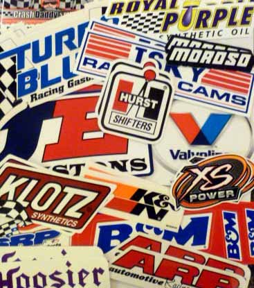 Racing Decal Sticker 26 Piece Assortment Pack In Pairs By Crash Daddy