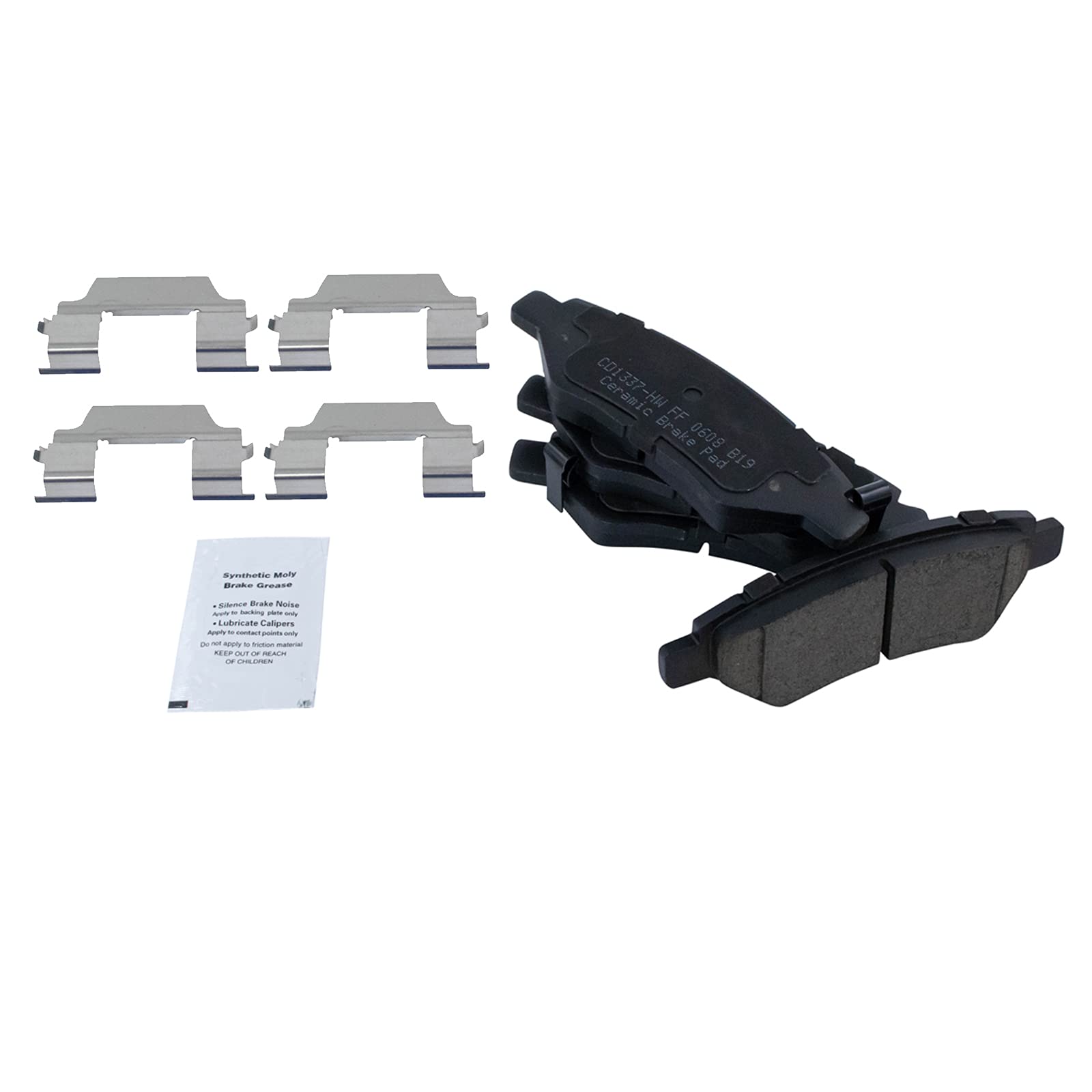 Trq Rear Brake Pad & Rotor Kit Brake Pads Brake Rotor Ceramic Premium G-Coated Compatible With 2008-2014 Cadillac Cts 2010-2015