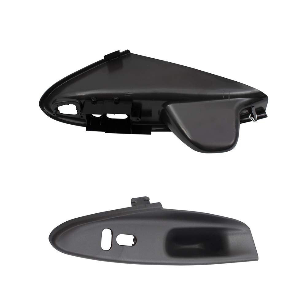 Brock Replacement Pair Set Inside Interior Door Pull Handle Switch Panel Housings Medium Graphite Compatible With Mustang Coupe