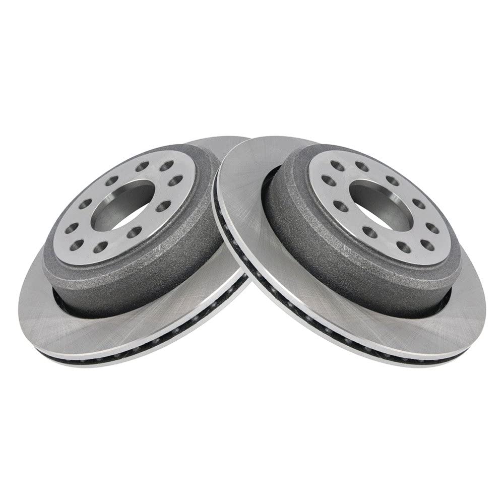 Trq Rear Brake Rotors Set Vented Compatible With 2003-2011 Lincoln Town Car