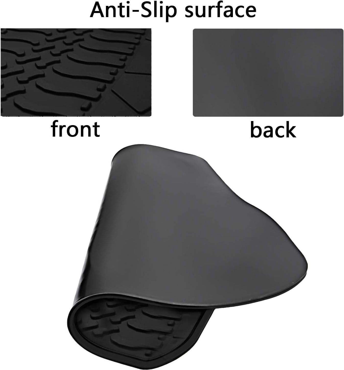 San Auto Cargo Liners Custom Fit For Jeep Wrangler Jk Unlimited Jku 4 Door Sahara Rubicon 2011 2012 2013 2014 2015 2016 2017 2018 Trunk Mats Full Black Rubber Without Subwoofer Heavy Duty Odorless