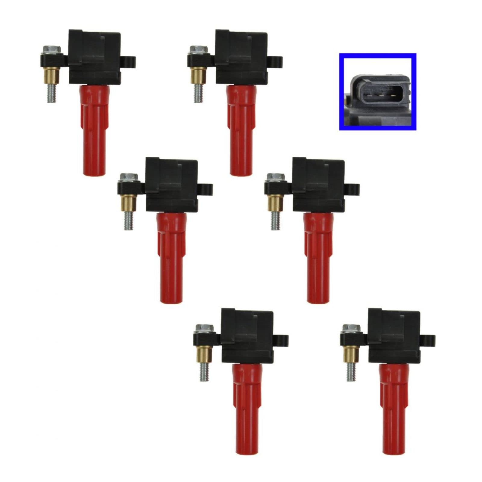 Trq Ignition Coil Set Compatible With 2006-2007 Subaru B9 Tribeca 2008-2009 Legacy 2001-2009 Outback Tribeca