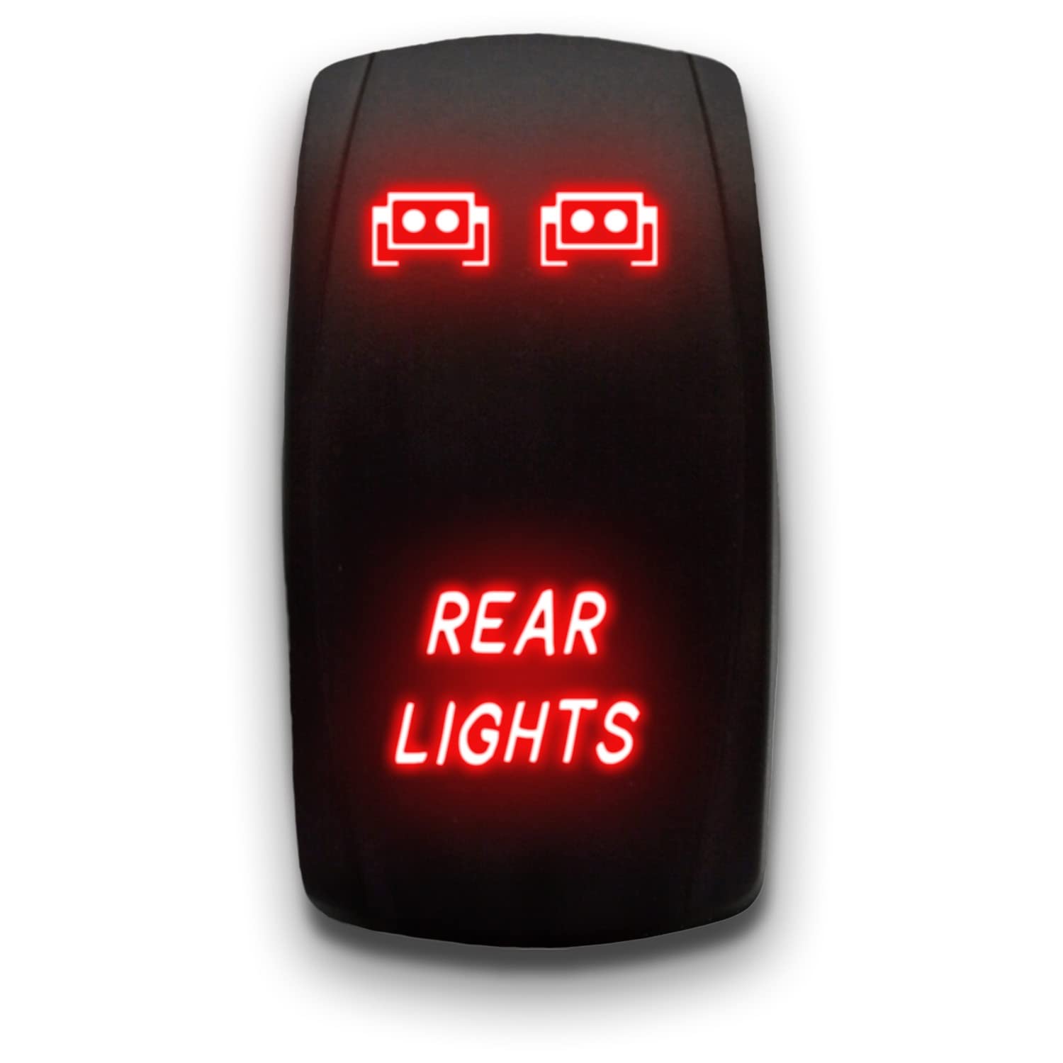 Rear Lights (3) - Red - Laser Etched 5-Pin Double Pole Single Throw Maintained On-Off Dpst Toggle Switch 20A 12V