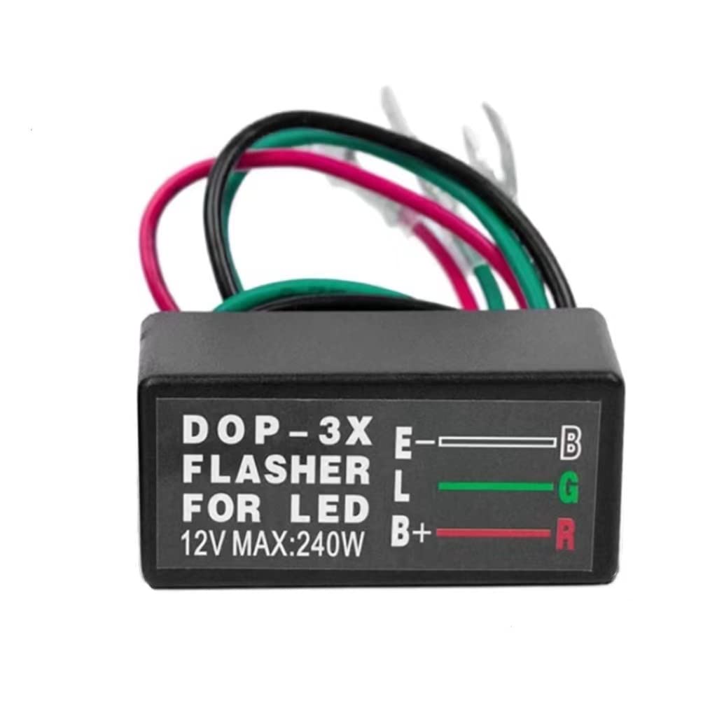 Universal Turn Signal Rocker Switch with Flasher Green LED On/Off/On Kit for ATV UTV RV Off-Road Pickup Tractor Boat Motorcycle