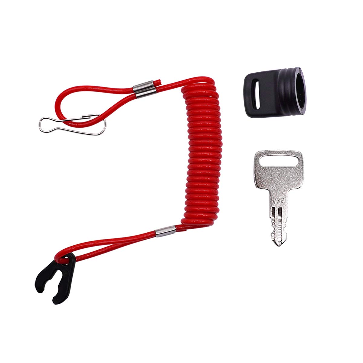 Safety Lanyard Kill Switch & Key Cap Set 682-82556-00-00 703-82577-00-00 90890-56008-00 Replacement For Yamaha Outboard Marine