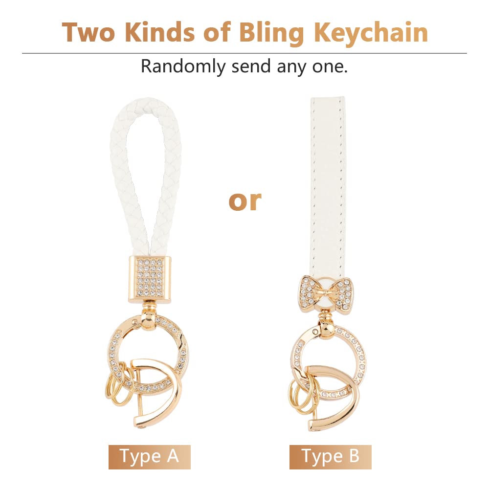 Pifoog Accessories For Nissan Key Cover Tpu Car Keys Shell Chain Waterproof Fit Nissan Altima Sentra Rogue Pathfinder Murano Armada Maxima Versa Remote Key White Girly