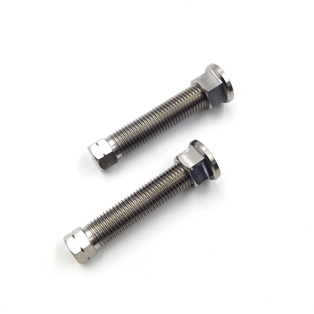 Prootom Motorcycle Titanium Alloy Chain Adjuster Bolt 1 Pair M8*1.25 Motocross For Crf Wrf Yzf Kxf Rmz Dirt Bike (M8 Natual)