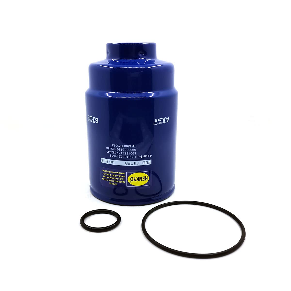 12633243 Tp3018 (19431541) 6.6L Duramax Diesel Fuel Filter Fits 2001-2016 Chevy Express/Silverado Gmc Sierra/Savana 6.6 403Cu V8 Diesel.3 Micron. Tp3012 12664429 Oem Grade Fuel Filter Blue Housing