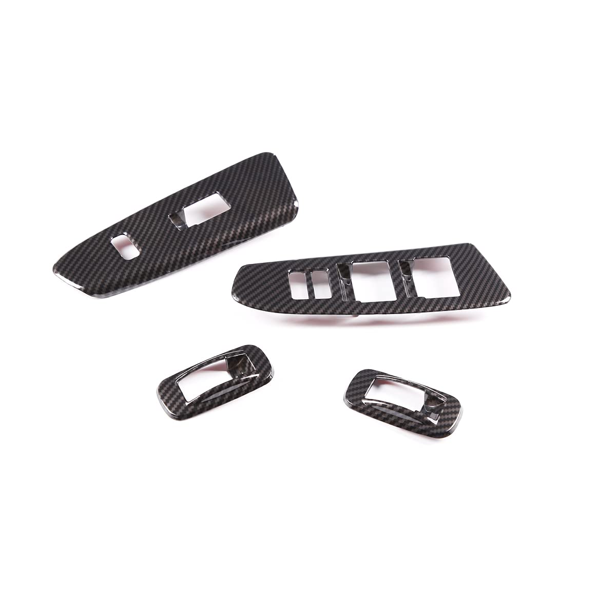 Abs Car Look Interior Door Armrest Window Switch Panel Cover Trim For Toyota Tacoma 2011 2012 2013 2014 2015 (Carbon Fiber)