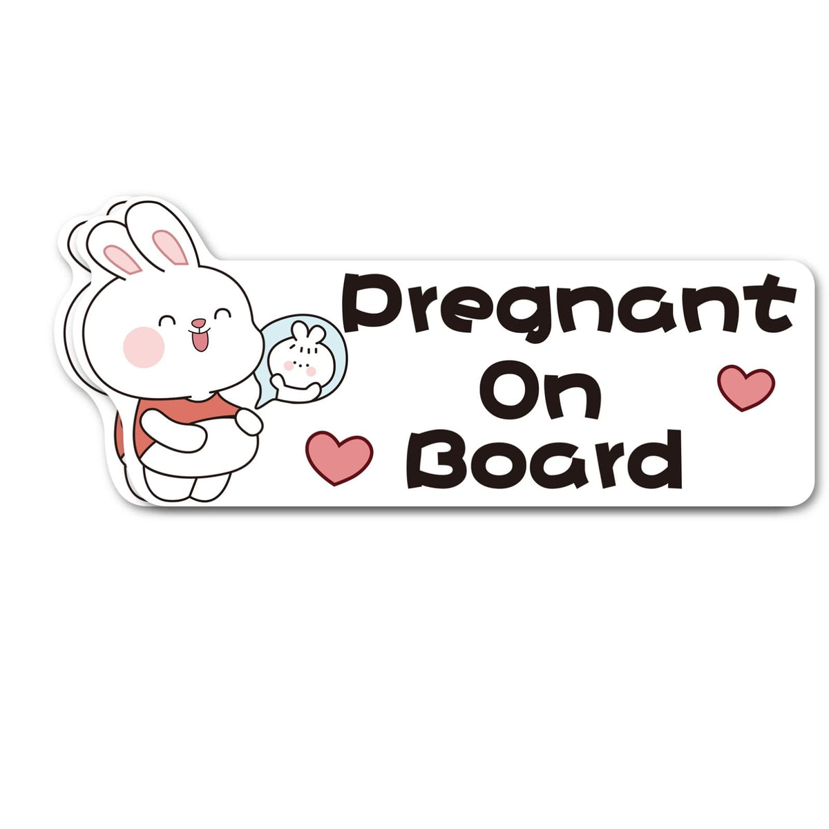 2Pack Safety Pregnant On Board Car Decal,9.5''X4''Vinyl Cute Pregnant On Board Car Sign For Window And Bumper,Pregnant Woman Boa