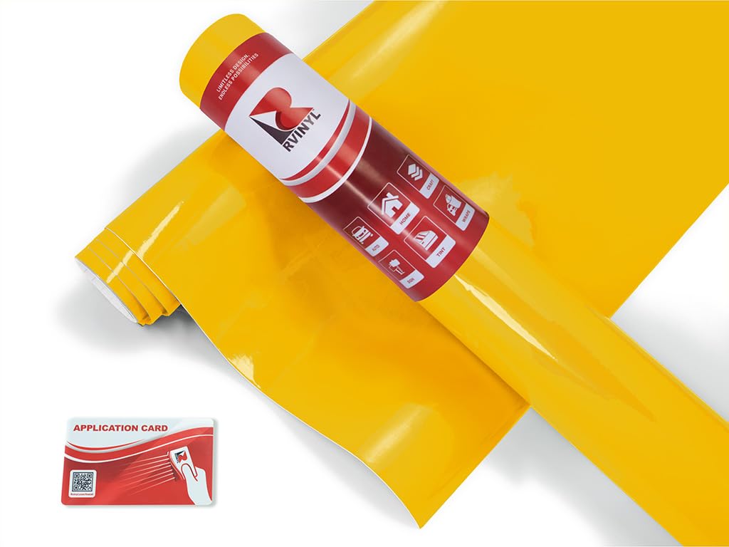 Avery Dennison Sw900 235-O In Gloss Yellow - Dual Layered Vinyl Car Supreme Wrapping Film - 2Ft X 5Ft - Vehicle Sheet Roll