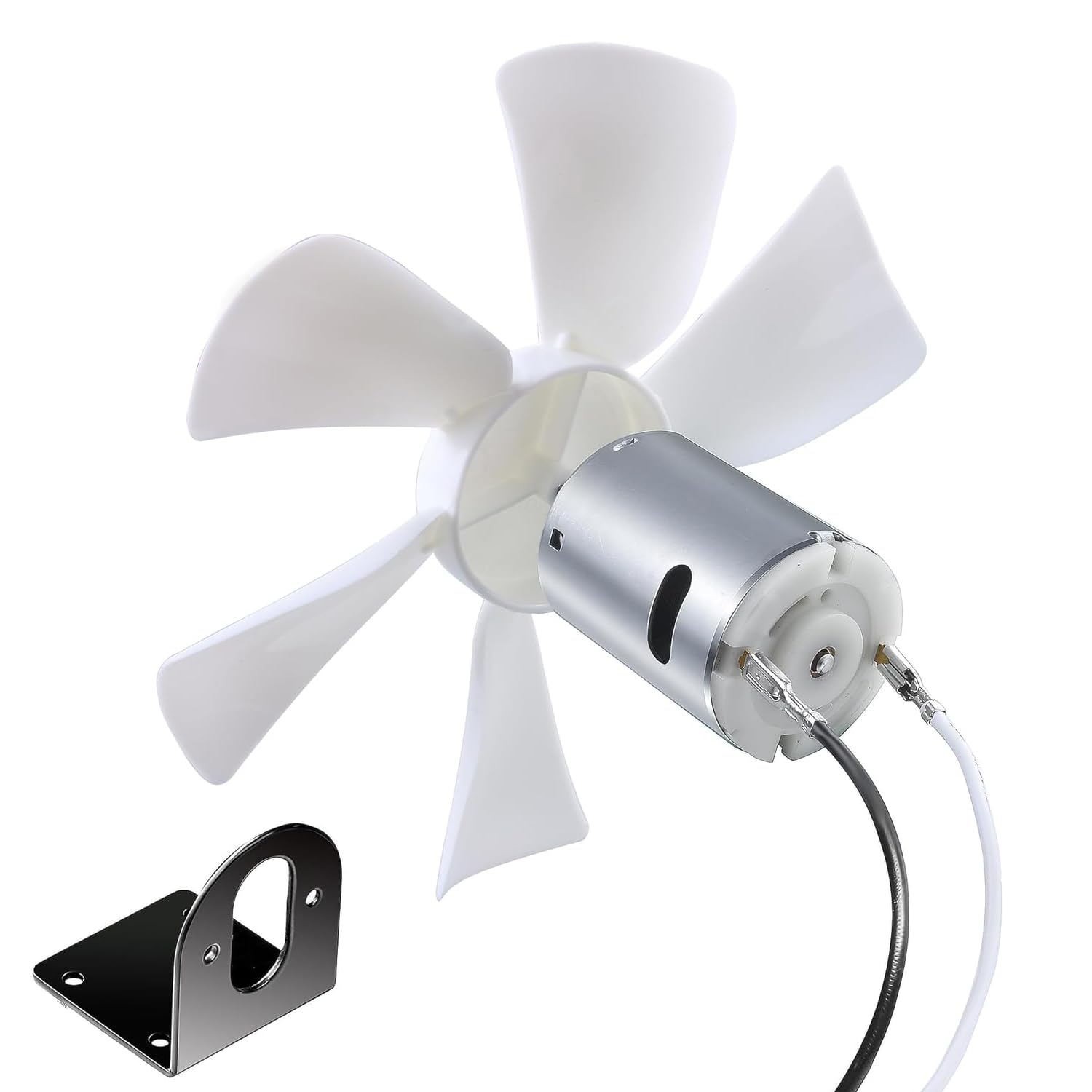 Plusroc Rv Vent Fan Replacement 6 Inches Rv Exhaust Bathroom Ventilation Roof Ceiling Fan 12V D-Shaft Motor White Blades Compati