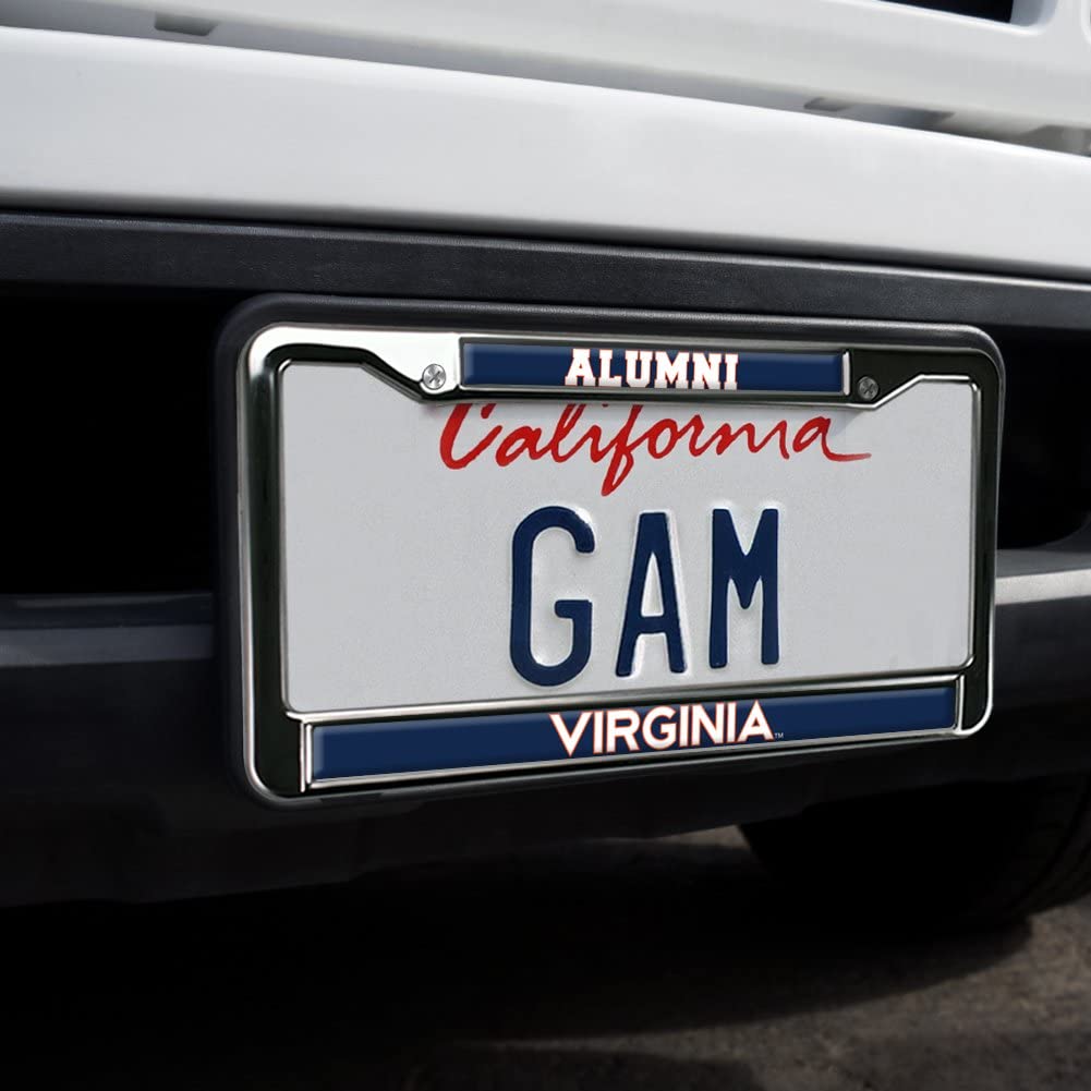 University of Virginia Alumni Logo Full Size Standard License Plate Metal Frame