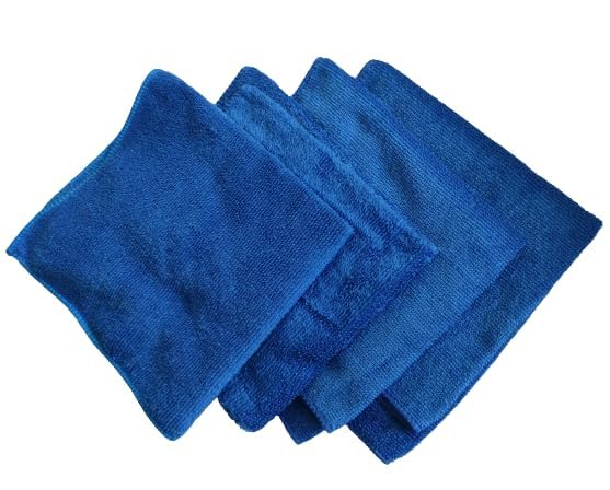 Microfiber Cleaning Cloth  5 Pack (40cm x 40cm)  Kitchen Towels, Car Wash Clot Blue