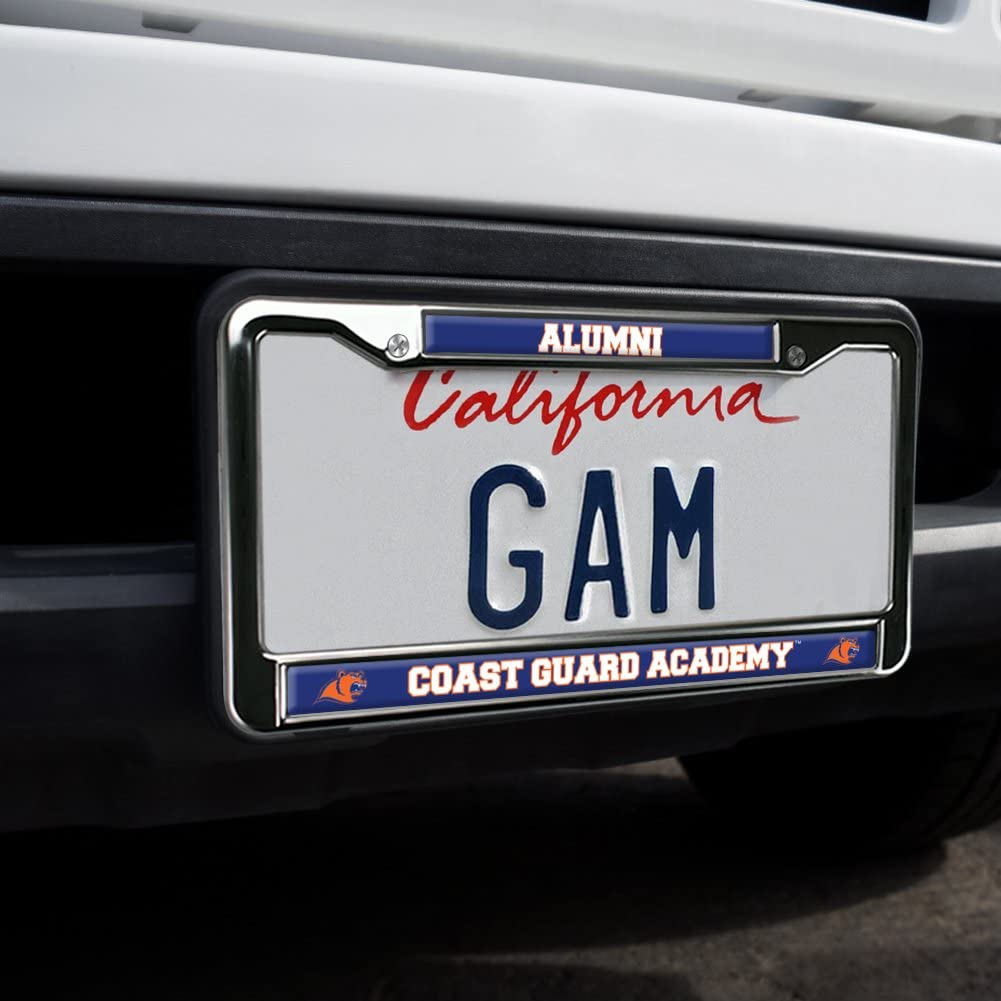 US Coast Guard Academy Alumni Logo Full Size Standard License Plate Metal Frame