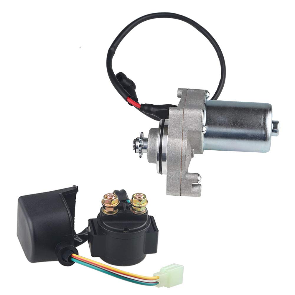 WATERWICH Starter Compatible with Tao Tao 125cc 110cc-50cc with Relay ATV Coolster Motor Coolster Four 4 Wheeler Chinese Pit Dir