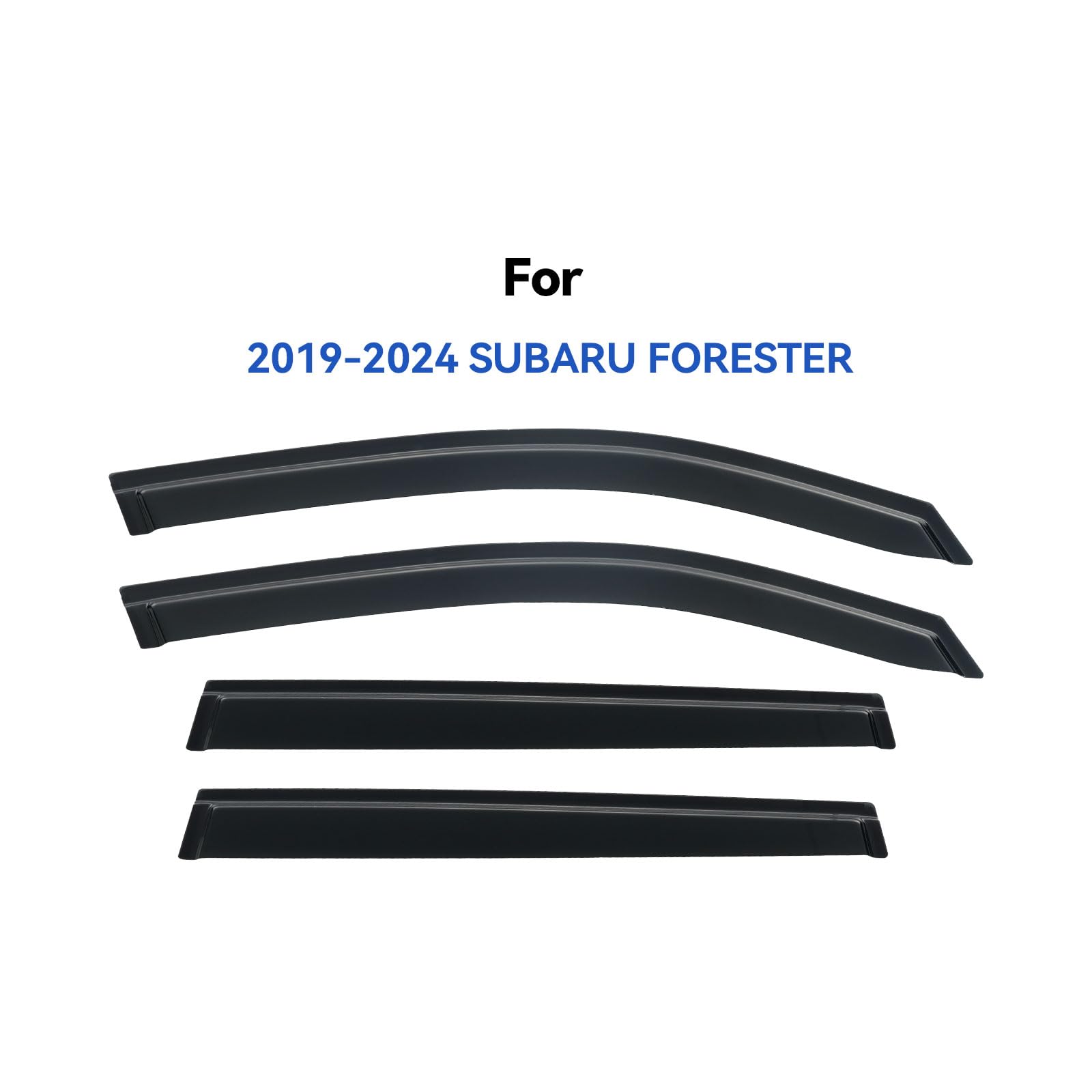 YQAUTEC Window Visors Rain Guards for 2019-2024 Subaru Forester, Out-Channel Window Vent Wind Deflectors Visors Shades for 19 20