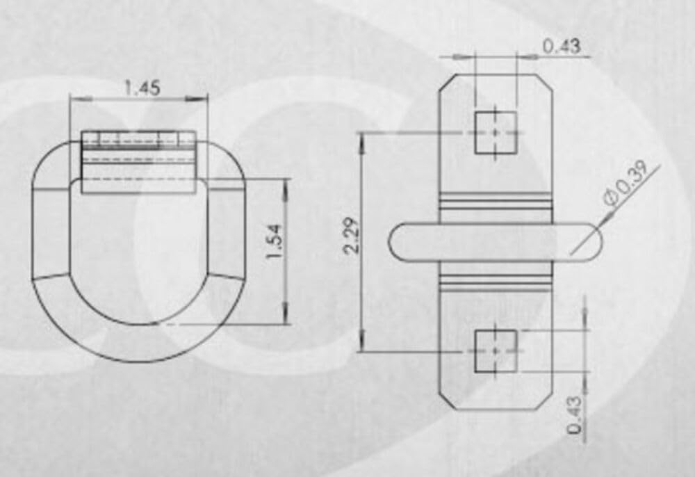 Pacific Cargo Control Dr5M 3/8' Wired D-Ring W/Blt-O