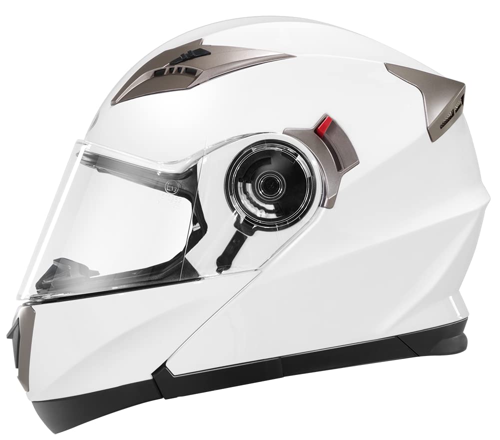 Motorcycle Modular Flip-up Helmet DOT Approved - YEMA Helmet YM-925 Motorbike Casco Moto Moped Street Bike Racing Helmet with Su