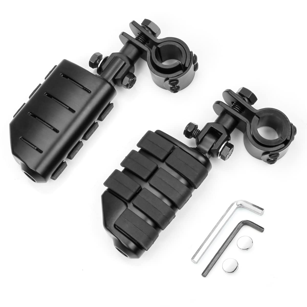 Motorcycle Foot Pegs Foot Rest Highway Footpegs Compatible With Road King Street Glide Honda Kawasaki Suzuki Yamaha 25Mm 32Mm 34M (Black)