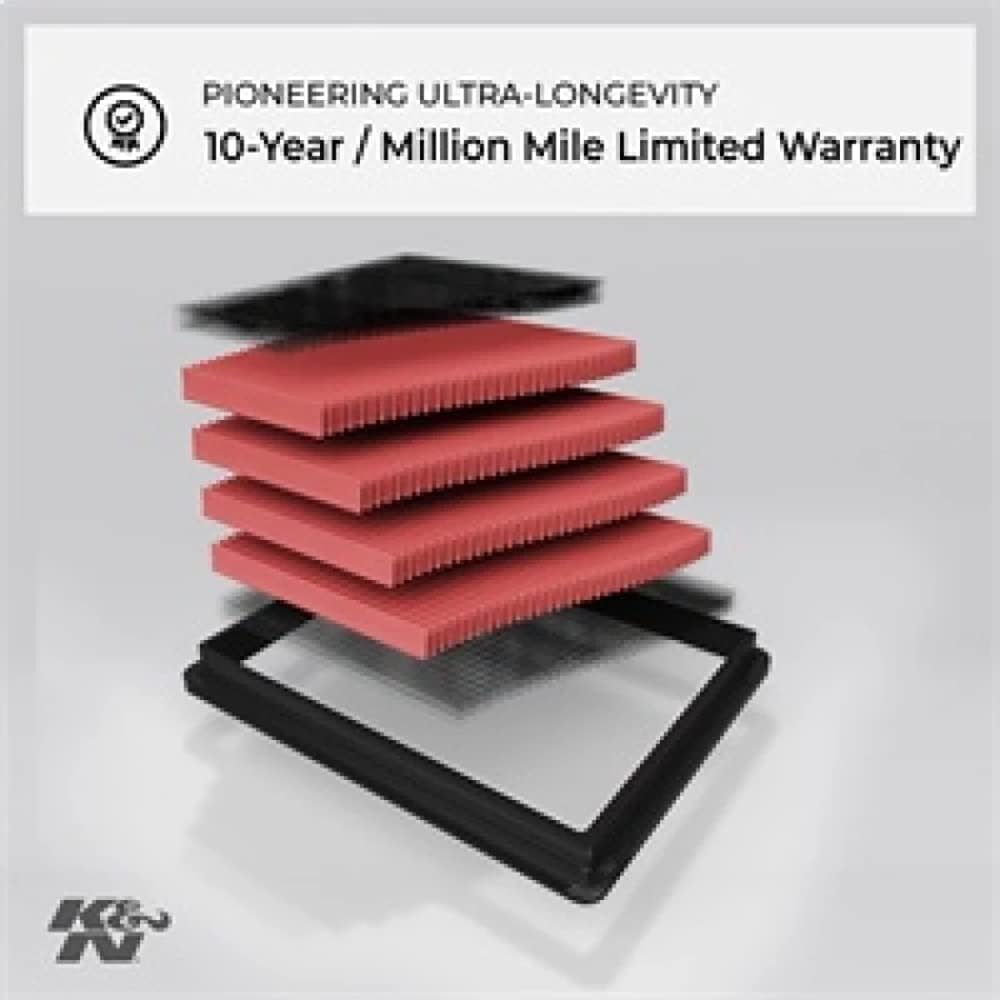 K&N Engine Air Filter: Increase Power & Towing, Washable, Premium, Replacement Air Filter: Compatible 1999-2019 Chevy/GMC Truck/