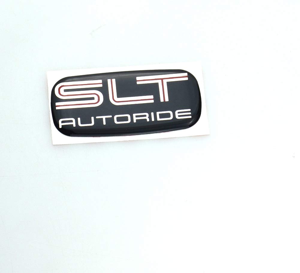 2Pc Exterior Trim Right Or Left Slt Autoride Emblem Badge Decal Replacement For 00-06 Silverado Sierra (Silver Black)