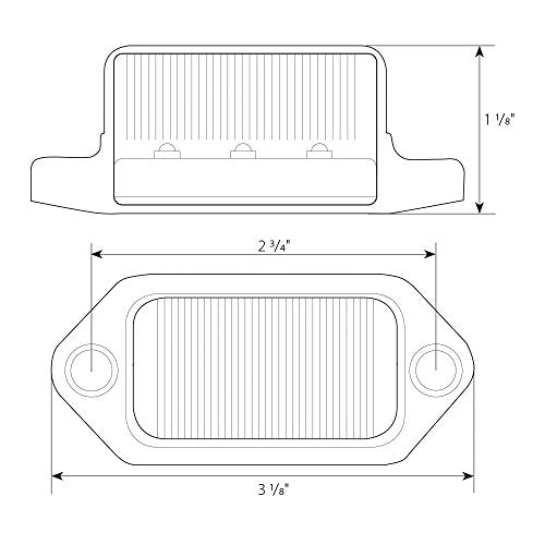 Grand General 78373 Red Sealed 6-LED Marker Light