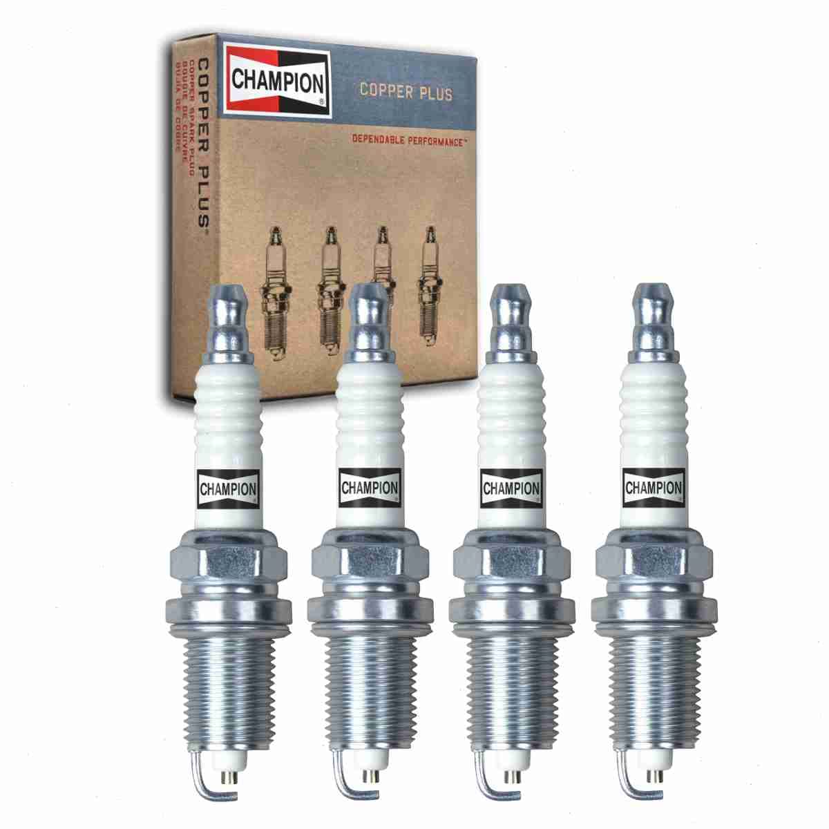 4 pc Champion Copper Plus Spark Plugs compatible with Jeep Patriot 2.0L 2.4L L4 2007-2017