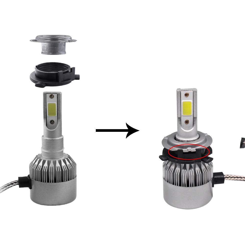 Huiqiaods H7 Led Headlight Bulb Retainers Holder Adapter Socket For Kia K3/K4/K5/K7/Sorento/Optima/Hyundai Sonata Generation 9/M