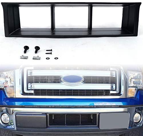Pit66 Front Bumper Lower Black Billet Grille Insert, Compatible With Ford 2009-2014 F150 F-150 Pickcup Black Horizontal Grill (N