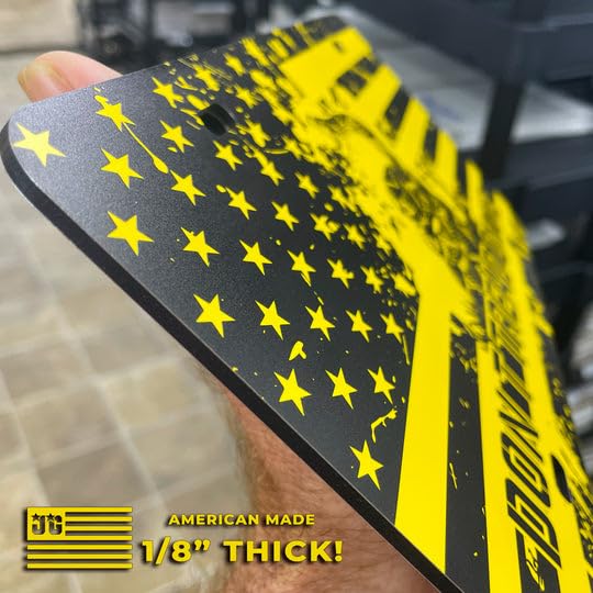 Jass Graphix Don'T Tread On Me License Plate - American Flag & Gadsden Snake Design