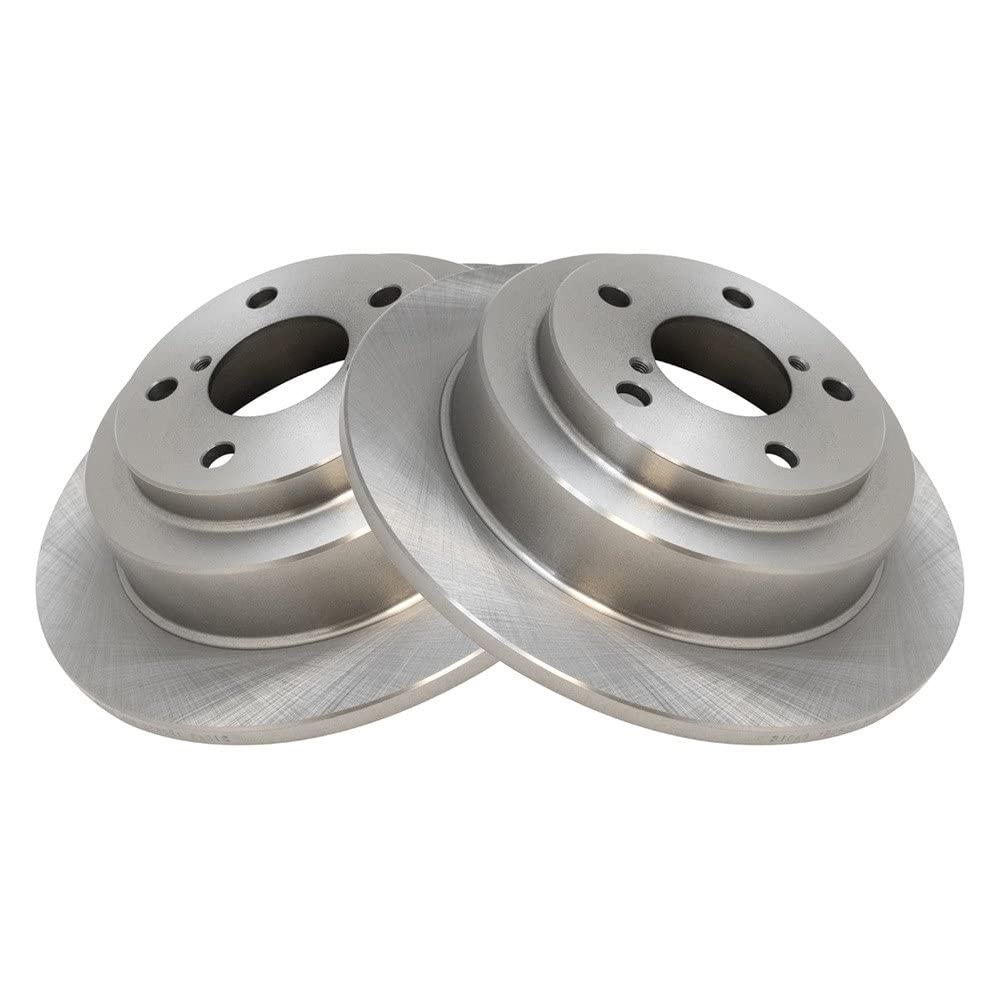 Trq Rear Brake Rotors Set Solid Compatible With 2005-2006 Saab 9-2X 1998-2008 Subaru Forester 1993-2007 Impreza 1990-1999 Legacy