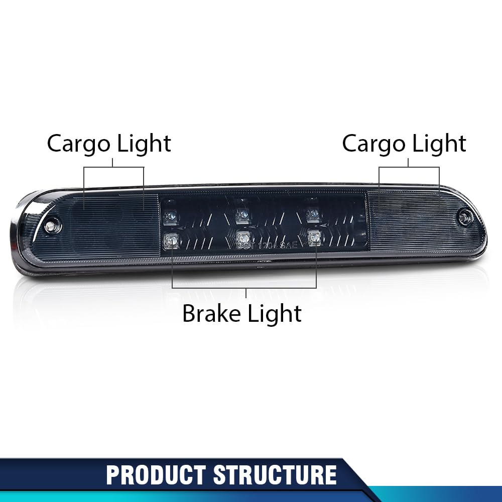 Pit66 Led 3Rd Brake Light Compatible With 1999-2015 Ford F250 F350 F450 F550 Super Duty High Mount Stop Parking Lamps Black Hous