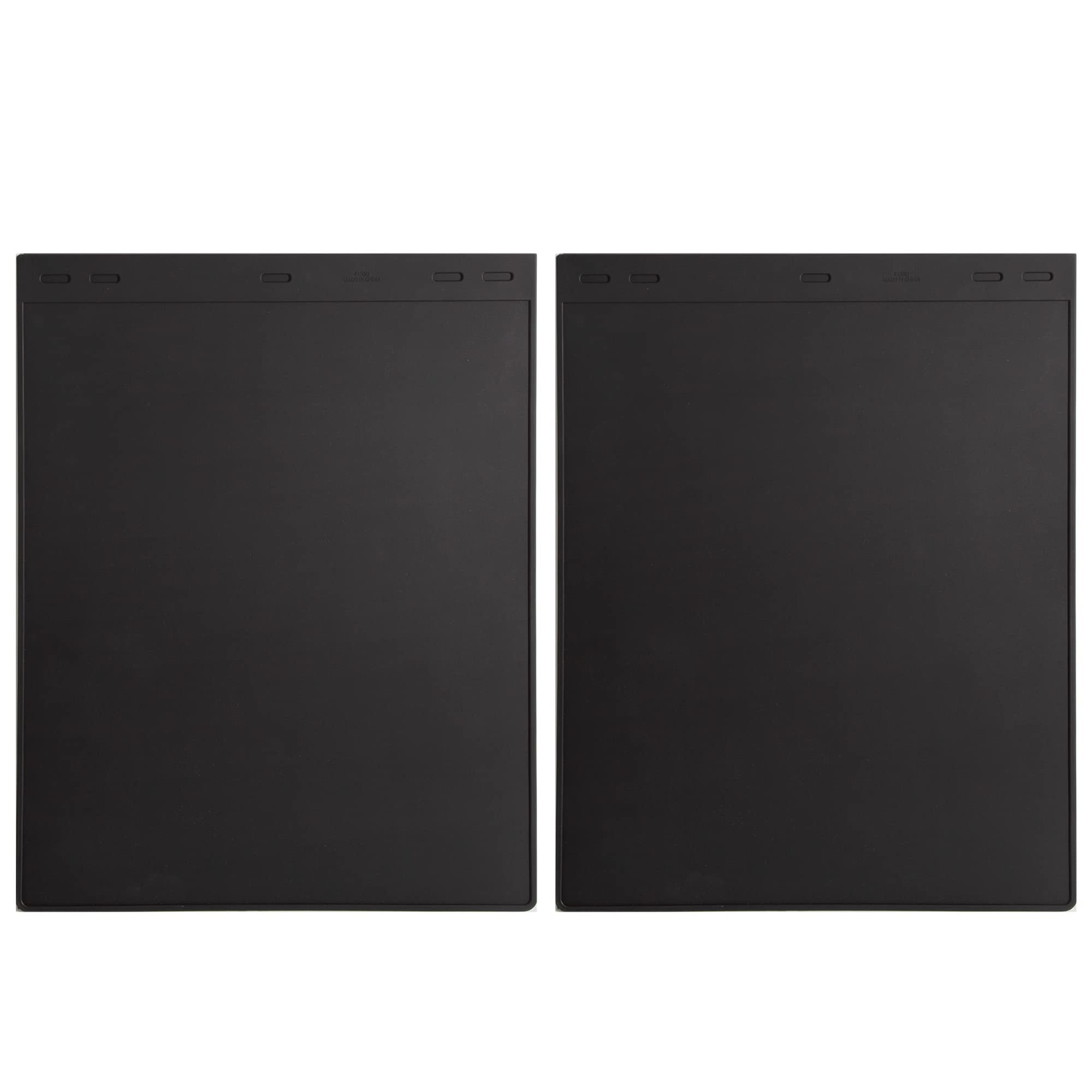 Plasticolor 001860R01 18 By 24 Inch Plain Black Mud Guard Set Of 2