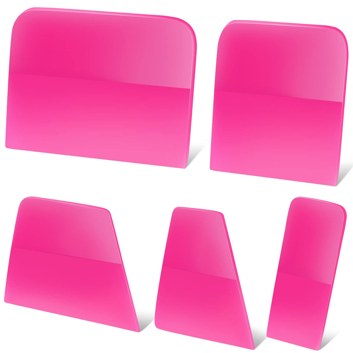 5 Pcs Ppf Squeegee 3 In 1 Anti Scratch Rubber Squeegee For Car Soft Tint Tools Auto Silicone Squeegee Tpu Coating Scraper For Vinyl Wrap Protection Film Window Tint Paint Windshield Cleaning Kit