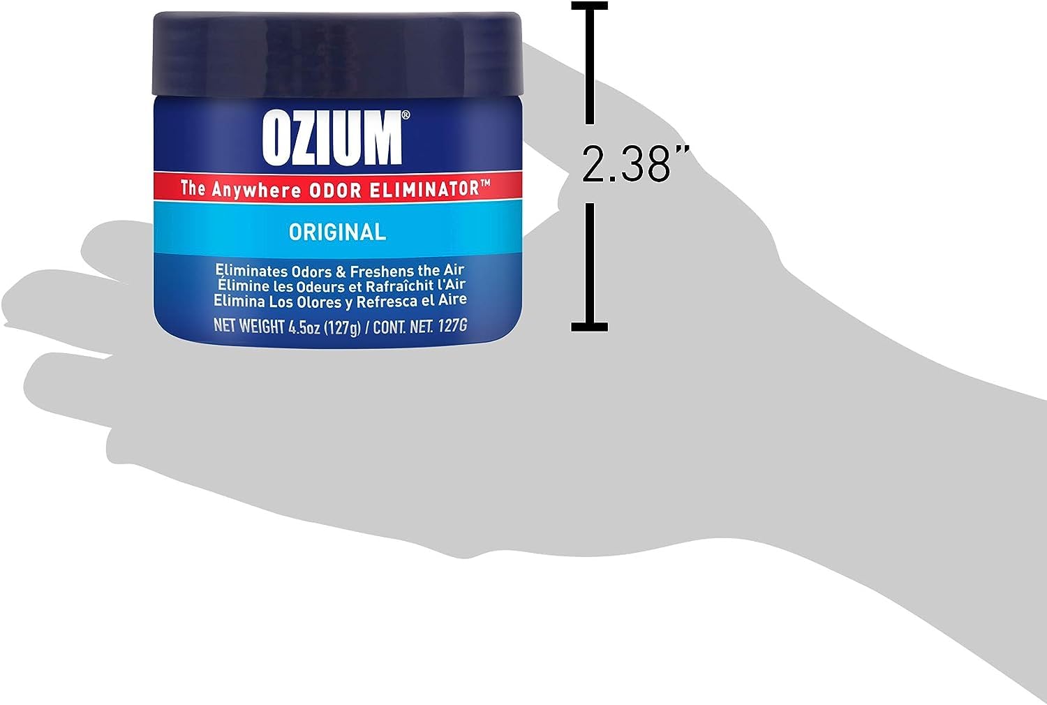 Ozium Air Sanitizer 4.5 oz Gel: Odor Eliminator for Strong Odor, Car Air Freshener (Original, 1 Pack)