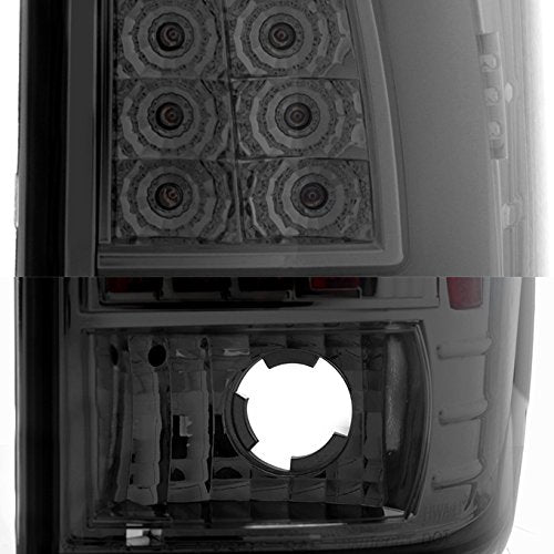 Akkon - For 1997-2003 Ford F150 | 1999-07 F-Series Super Duty Led Tube Style Smoked Taillights Taillamp Pair Set