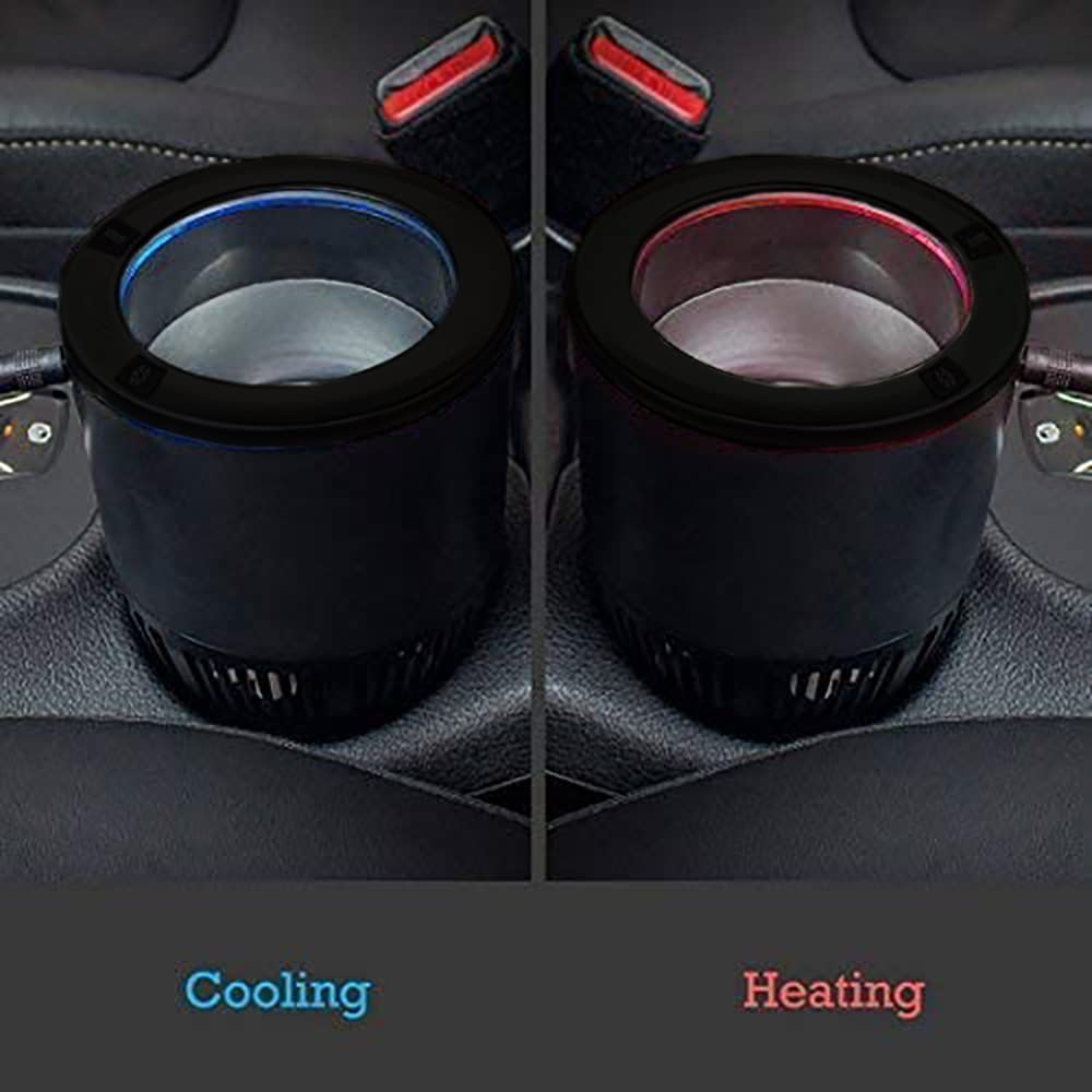 Hpydiy Portable 2-In-1 Smart Car Cup Heating & Cooling,Coffee Car Mug Holder Perfect Car Holder For Commuter/Road Tripper Presen