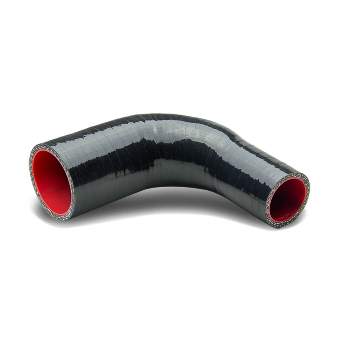 Auto Dynasty 1.25 Inches To 1.5 Inches 90 Degree Elbow Turbo/Intercooler/Intake Piping Coupler Reducer Silicone Hose (Black & Re
