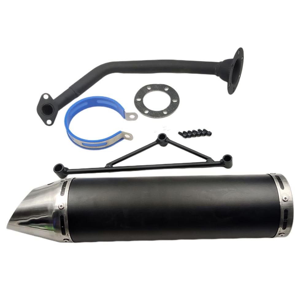 ZTDZZH black Muffler Exhaust Pipe System for GY6150CC Scooters Stroke Engine