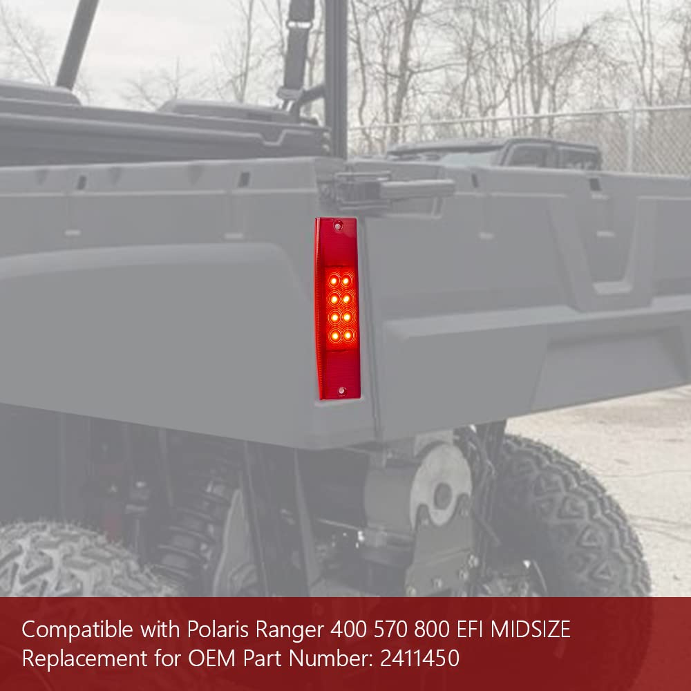 Kicry Utv Tail Light Compatible With Polaris Ranger 400 570 800 Efi Midsize Red Replacement Oem 2411450 (2411450)