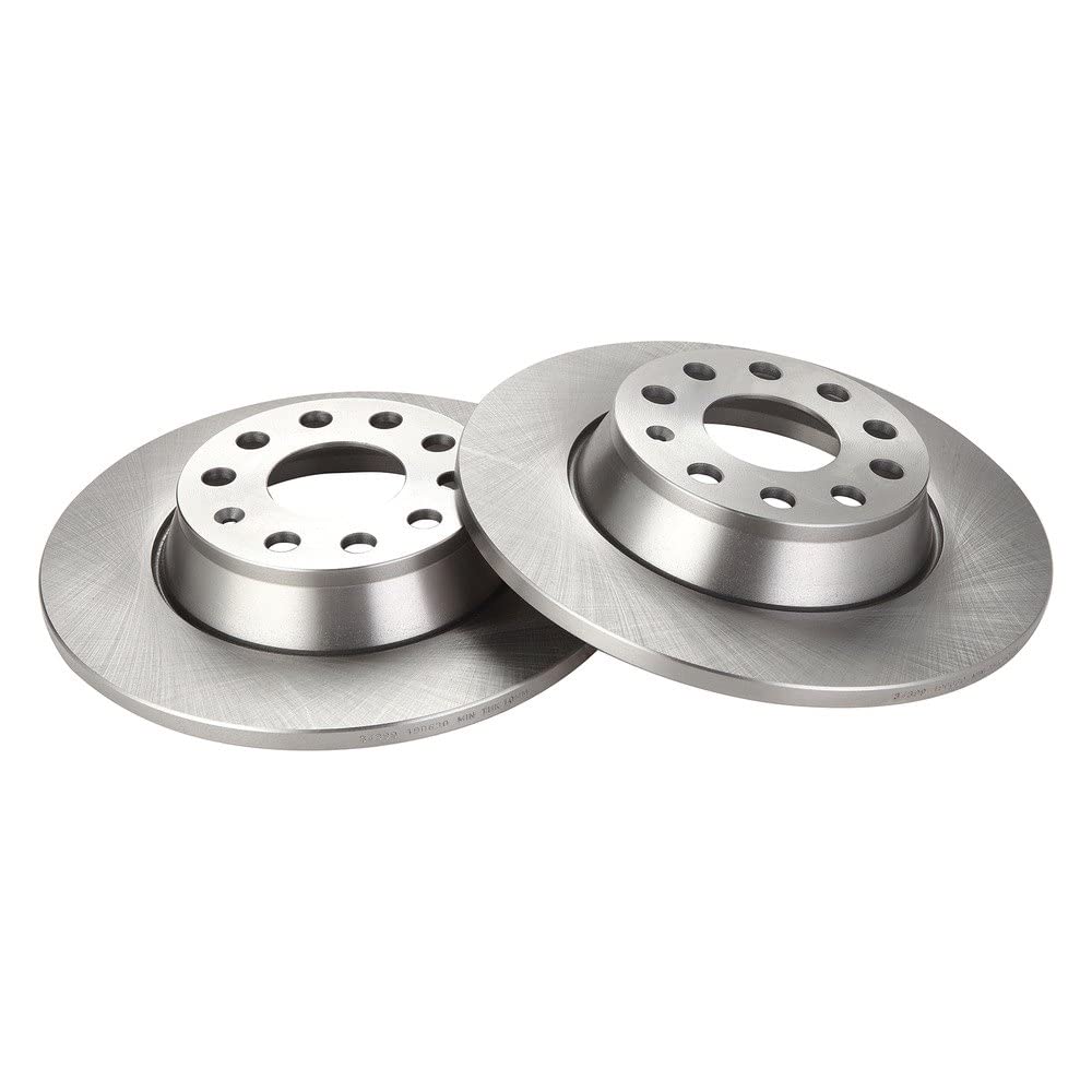 Trq Rear Brake Rotors Set Solid Compatible With 2009-2013 Audi A3 A3 Quattro 2015 Q3 Q3 Quattro 2009-2017 Volkswagen Cc 2009-201