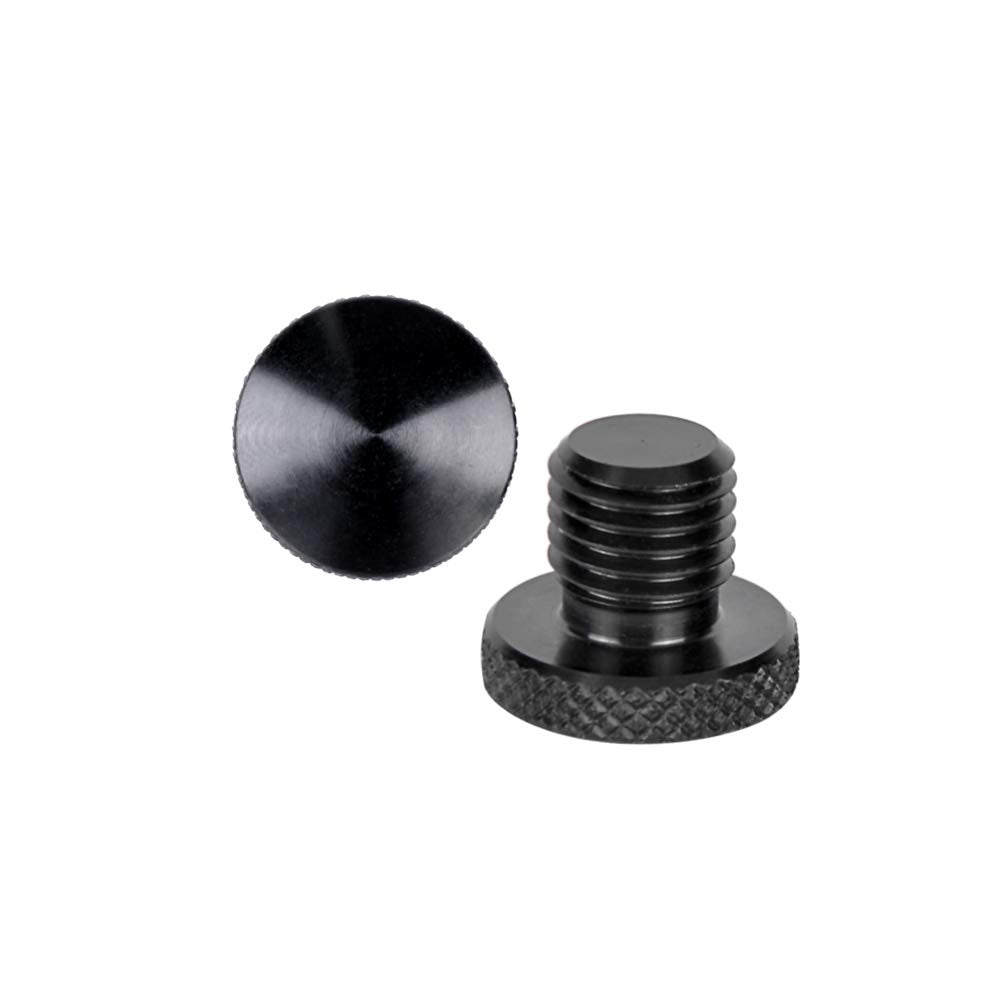 Evermotor M10 X 1.25 Motorcycle Mirror Hole Plugs Cnc 10Mm Aluminum Screws Accessories For Honda,Kawasaki,Ducati,Ktm,Yamaha Black 2 Pieces (Right Thread + Left Thread)
