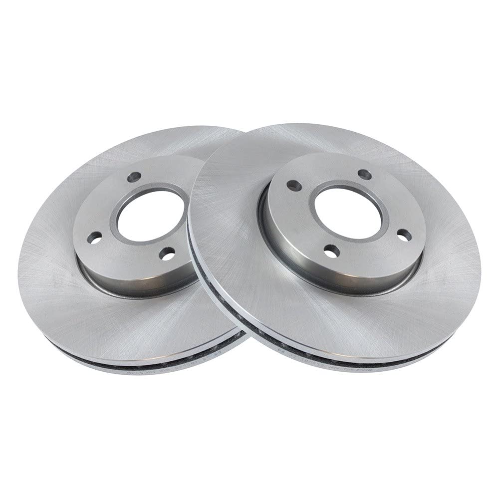 Trq Front Brake Rotors Set Vented Compatible With 2005-2007 Ford Focus
