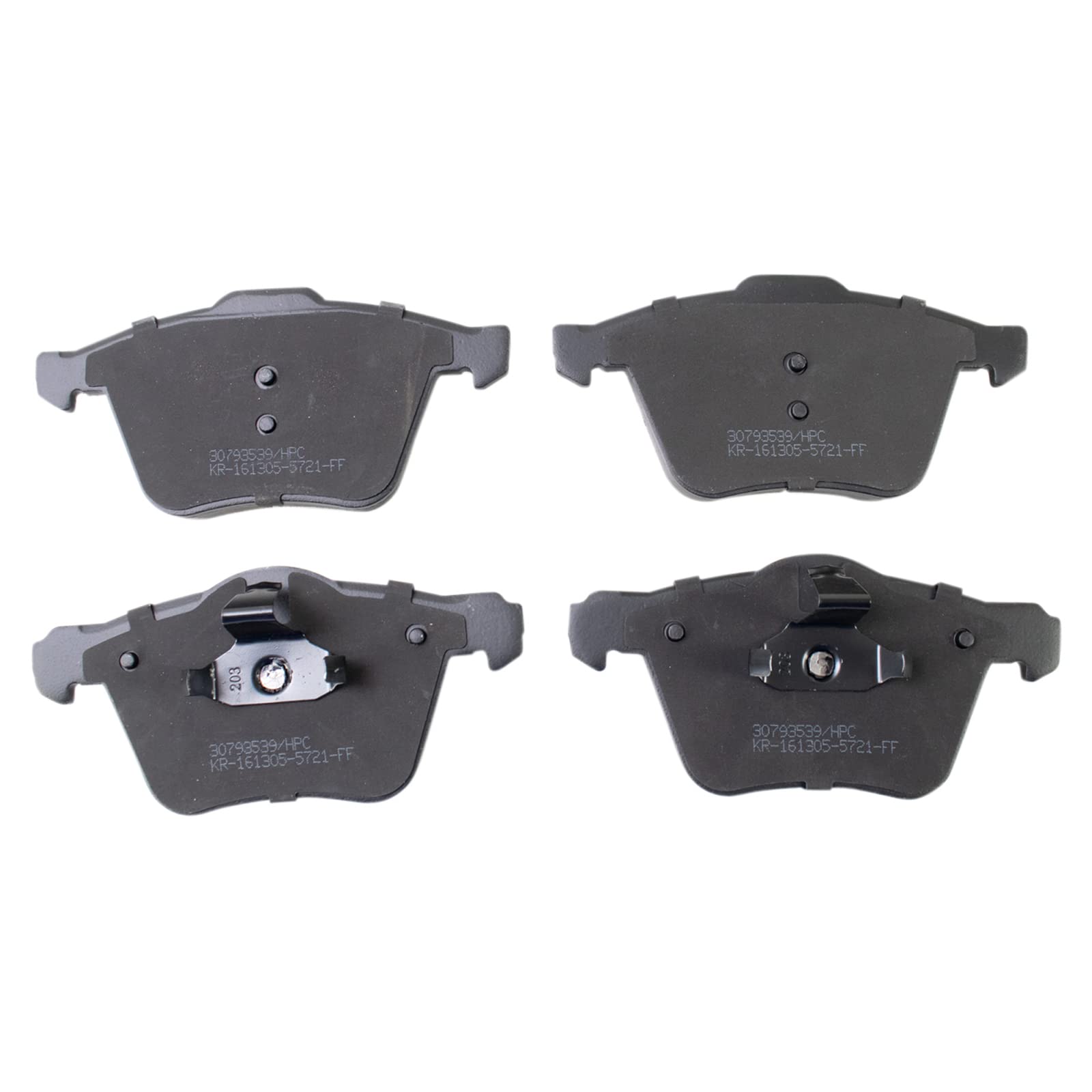 TRQ Front Brake Pads Ceramic Compatible with 2011-2018 Volvo S60 2016-2018 S60 Cross Country 2007-2016 S80 2015-2018 V60 V60 Cro