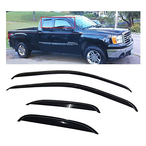 Gldifa Smoke Window Visors Compatible With 2002-2006 Nissan Altima Sedan 4 Door Sun Rain Guards Wind Deflectors 4Pcs 94722