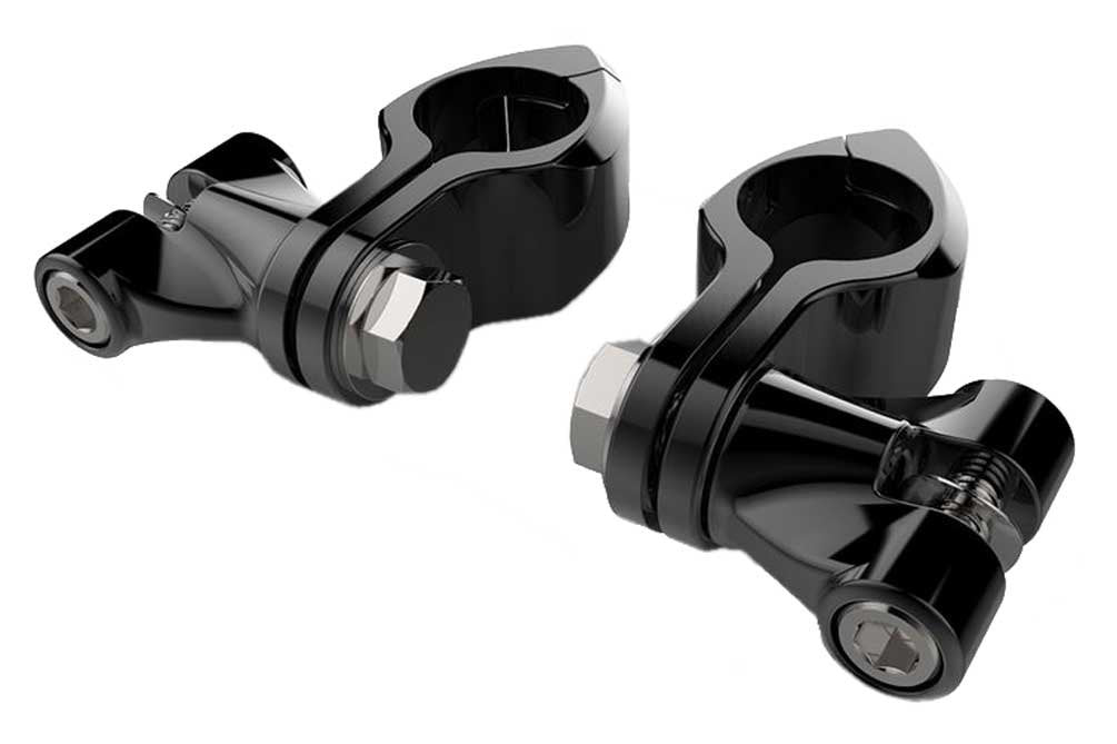 Ciro 60022 Standard Engine Guard Highway Peg Mount Kit (Black For All 1-1/4)